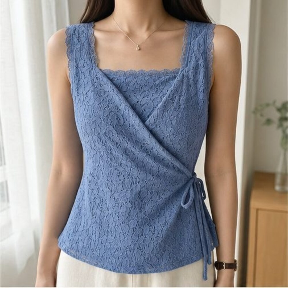 Blue Smocked Top - Picture 2 of 6